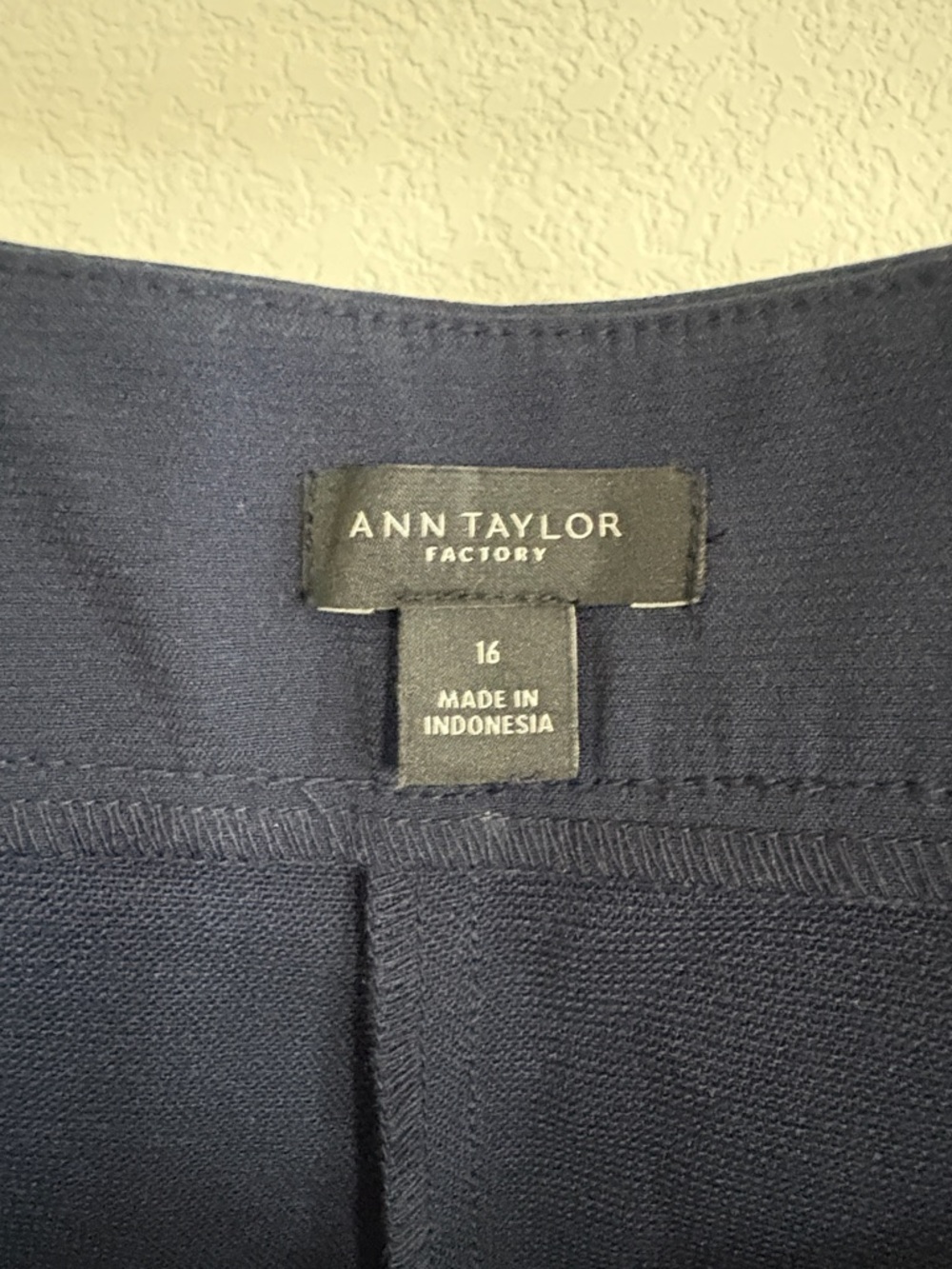 Ann Taylor Navy Straight-Leg Dress Pants - Picture 2 of 4